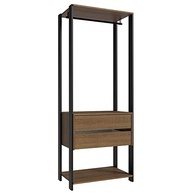 Guarda-Roupa Closet Modulado Valencia 2 Gavetas 70cm Rustic/Preto - Organize seu Espaço com Estilo - imagem 2