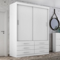Guarda-Roupa Solteiro Capri 2 Portas Correr com 6 Gavetas – Design Moderno e Funcionalidade - imagem 1