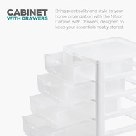 Gaveteiro Pequeno com 4 Gavetas Brancas - Nitronplast Atóxico e Resistente - imagem 4