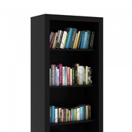 Kit Escritório Completo Preto: Mesa, Balcão, Estante + Gaveteiro - imagem 2