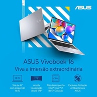 Notebook ASUS Vivobook 16 Intel Core i7, 8 GB, 512 GB SSD, KeepOS, 16'' FHD, Cool Silver - X1605VA-MB742 - imagem 3