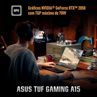 Notebook ASUS TUF Gaming A15, GeForce RTX 2050, AMD RYZEN 7, 8 GB, 512 GB SSD, KeepOS, Tela 15.6'' FHD, Graphite Black - FA506NFR-HN069 - imagem 4