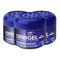 Kit 3 Odorizadores Gel Orbi Química Cheirinho Carro Novo - Aroma Duradouro - imagem 1