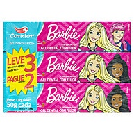 Gel Dental Barbie Morango: Sorriso Protegido e Divertido! - imagem 1
