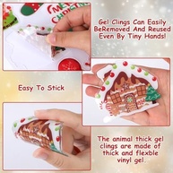 Adesivos de Gel para Janela de Natal - 50 Peças Reutilizáveis com 25 Designs Diferentes - Decoração Festiva para Casa, Sala de Aula e Festas - imagem 5