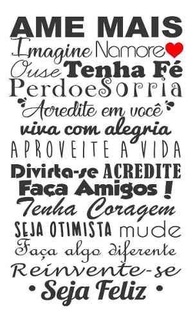 Adesivo Decorativo Ame Mais - 1m x 60cm - PVC Premium para Geladeira e Parede - imagem 2