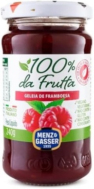 Geleia ITALIANA Framboesa e Damasco MENZ & GASSER 240g Sem Açúcar Adicionado 2 Unidades 100% Fruta - imagem 3