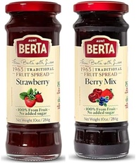 Geleia Doce de Fruta Sem Açúcar Adicionado Berry Mix e Strawberry AUNT BERTA 284g cada - 2 Unidades 100% FRUTA - imagem 2