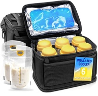 Bolsa Térmica FreezeN'Go com 6 Pacotes de Gelo Embutidos - Ideal para Leite Materno e Mamadeiras Medela - imagem 1