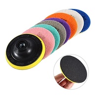 Generic Um Conjunto de Almofadas de Polimento de Diamante para Concreto de Mármore de Granito - 7 Discos de Moagem, 1 Disco Pegajoso - de Polimento de Qualidade Premium para Superfícies de Pedra - imagem 3