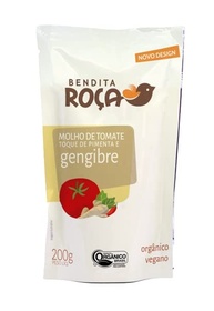 Kit 6X: Molho de Tomate com Pimenta e Gengibre Orgânico Bendita Roça 200g - imagem 2
