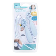 Lolly Kit Colher Treinamento Dippy Azul - Massagem Gengival e Introdução Alimentar - imagem 1