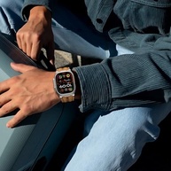 Bouixel Pulseira de couro genuíno de grão superior compatível com Apple Watch Ultra 3 de 49 mm, 46 mm, 45 mm, 44 mm e 42 mm, pulseira de metal resistente para Apple Watch Ultra 2/1 séries 11 10 9 8 7 - imagem 3
