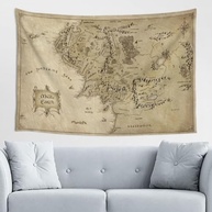 Tapeçaria Mapa da Terra Média - Decore com Estilo Geográfico e Sofisticação - imagem 2