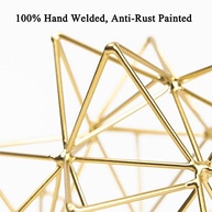 Escultura Geométrica de Metal Dourada 3D - Decoração Moderna para Mesa e Ambientes - imagem 5