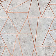 Papel de Parede Cimento Rose: Elegância Geométrica - imagem 2
