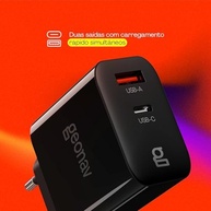 Carregador Universal Geonav SuperPower GaN Duo 48W: Notebooks, Tablets e Smartphones com Turbo Speed! - imagem 4