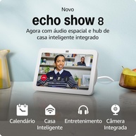 Echo Show 8 (3ª Geração) Branco: Smart Display com Áudio Espacial e Alexa - imagem 1