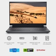 Notebook Gamer Dell G15-i1300-A25P 15.6" FHD 13ª Geração Intel Core i5 8GB 512GB SSD NVIDIA RTX 3050 Windows 11 - imagem 2
