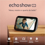 Echo Show 5 (2ª Geração): Smart Display com Alexa, Som Potente e Design Moderno - Preto - imagem 2