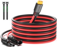 Cabo Extensor Solar XT60 3m 12AWG: Conexão Segura para Baterias LiFePO4 e Geradores Portáteis - imagem 1