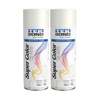 Kit 2 Tintas Spray Branco Fosco Aerossol TekBond Uso Geral 350ml/250g - imagem 2