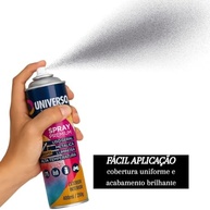 Tinta Spray 400ml Cinza Uso Geral em Aço Ferro Couro Gesso Cerâmica | Universo | Kit 02 un - imagem 5