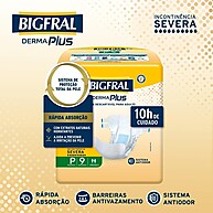 Bigfral Derma Plus P: Kit 3x9 Fraldas Geriátricas - imagem 2