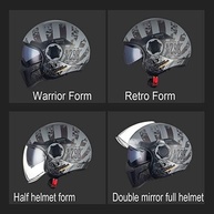 Capacete de Moto Vintage 3/4 Aberto com Viseira - Estilo Germe Retrô - imagem 3