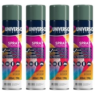Tinta Spray 400ml Verde Escuro Uso Geral em Aço Ferro Couro Gesso Cerâmica | Universo | Kit 04 un - imagem 2