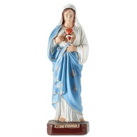 Imagem Coração de Maria 20cm em Gesso - Escultura Católica Refinada para Decoração Sagrada - imagem 2