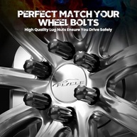 Porcas de Roda M14x1.5 - Kit 24un Pretas GG Spline para Chevy, GMC e Ford F150 - Segurança e Estilo Estendido - imagem 4