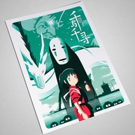 Pôster Autoadesivo Anime A Viagem de Chihiro 60x90cm - Studio Ghibli, Decoração Premium para Fãs - imagem 4