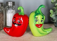 Ebros Gift Conjunto colecionável de jalapeños de cerâmica magnética com pimenta, vermelho e verde, pimenta, Aye Jalapeno - imagem 3