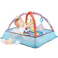 Tapete Ginásio Gymini - Baby Gym com Piscina de Bolinhas, Brinquedos Suspensos e Manta para Desenvolvimento Infantil - imagem 1