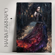 Pomba Gira Maria Farrapo - Quadro Decorativo para Umbanda e Candomblé | Arte Expressionista 20x14cm - imagem 4