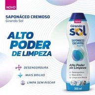 Girando Sol Saponáceo Cremoso Original 300g - Limpeza Suave e Brilho Sem Riscos - imagem 3