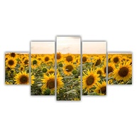 Quadros Decorativos Mosaico MDF Campo de Girassóis 115x60cm - Arte Rústica para Ambientes Iluminados - imagem 2