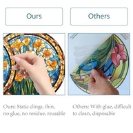 Adesivos de Janela de Girassol - 4 Unidades | Decalques Decorativos Removíveis para Porta e Vidro | Proteção contra Pássaros - imagem 5