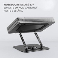 Suporte para Notebook 17" com Base Giratória 360°, Ajustável e Ergonômico para Home Office - imagem 5