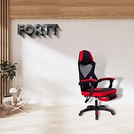 Cadeira de Escritório Fortt Verona Vermelha - Giratória, Confortável e Resistente até 120kg - imagem 3