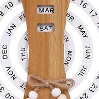 Calendário Perpétuo de Madeira Giratório - Decoração Elegante para Mesa de Casa e Escritório - imagem 5
