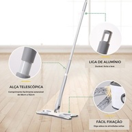 MOP Rodo Esfregão Giratório 360° com Torção Automática - Limpeza Inteligente para Pisos, Paredes e Janelas - imagem 5