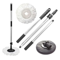 Kit Cabo Inox para Mop Giratório Perfect Pro + Base Suporte + Refil Microfibra - imagem 2