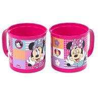 Kit 2 Copos Giratórios Minnie e Mickey - Xícaras 360ml com Alça, Plástico Livre de BPA, Ideal para Festa Infantil - imagem 2