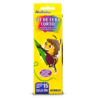 Giz de Cera Acrilex: 15 Cores Vibrantes! - imagem 1