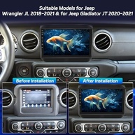 Central Multimídia Android 9" para Jeep Wrangler JL & Gladiator JT com Chip Qualcomm, Carplay/Android Auto Sem Fio e DSP - imagem 3