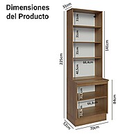 Kit Cozinha Compacto 70cm: Balcão + Cristaleira Glamy - imagem 2