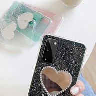 Capinha Samsung Glitter Coração Espelhada - imagem 2