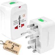 Kit 2 Adaptadores de Tomada Universal Bivolt - Viagem Global sem Preocupações - imagem 2